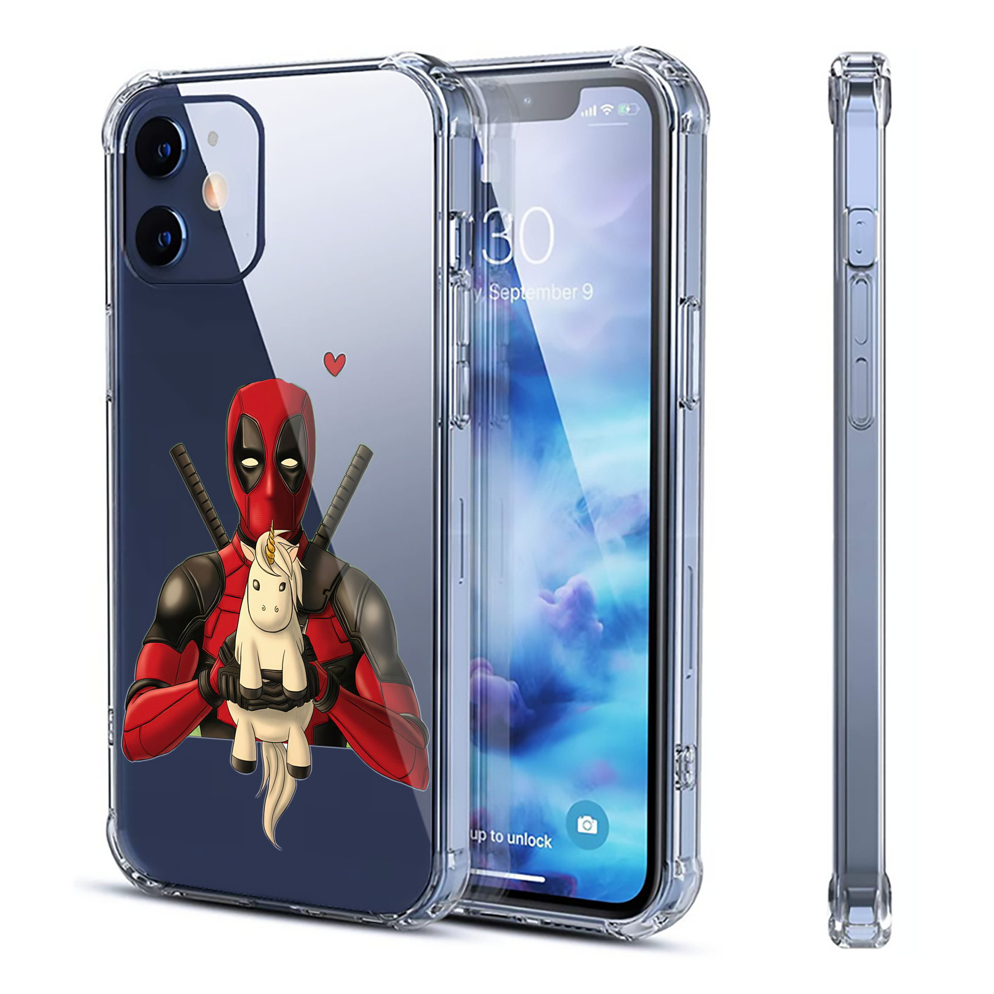 （画像用） Deadpool デッドプール 【iPhone 12シリーズ対応】透明スマホケース（クリアソフトケース）